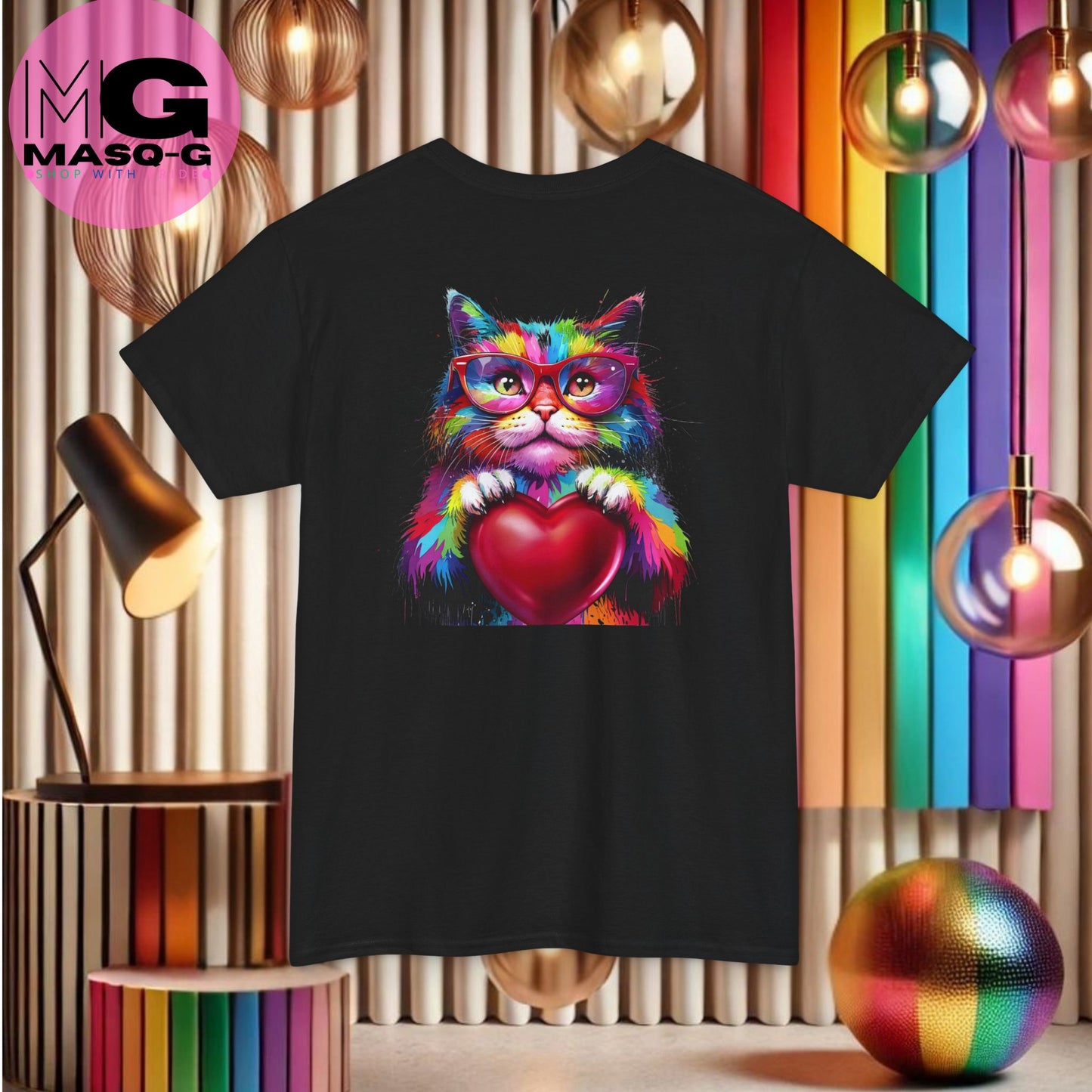 Purrrrfect Regenboog met Kat T-shirt - Voor Stijlvolle Kattenfans met een Hart voor Humor