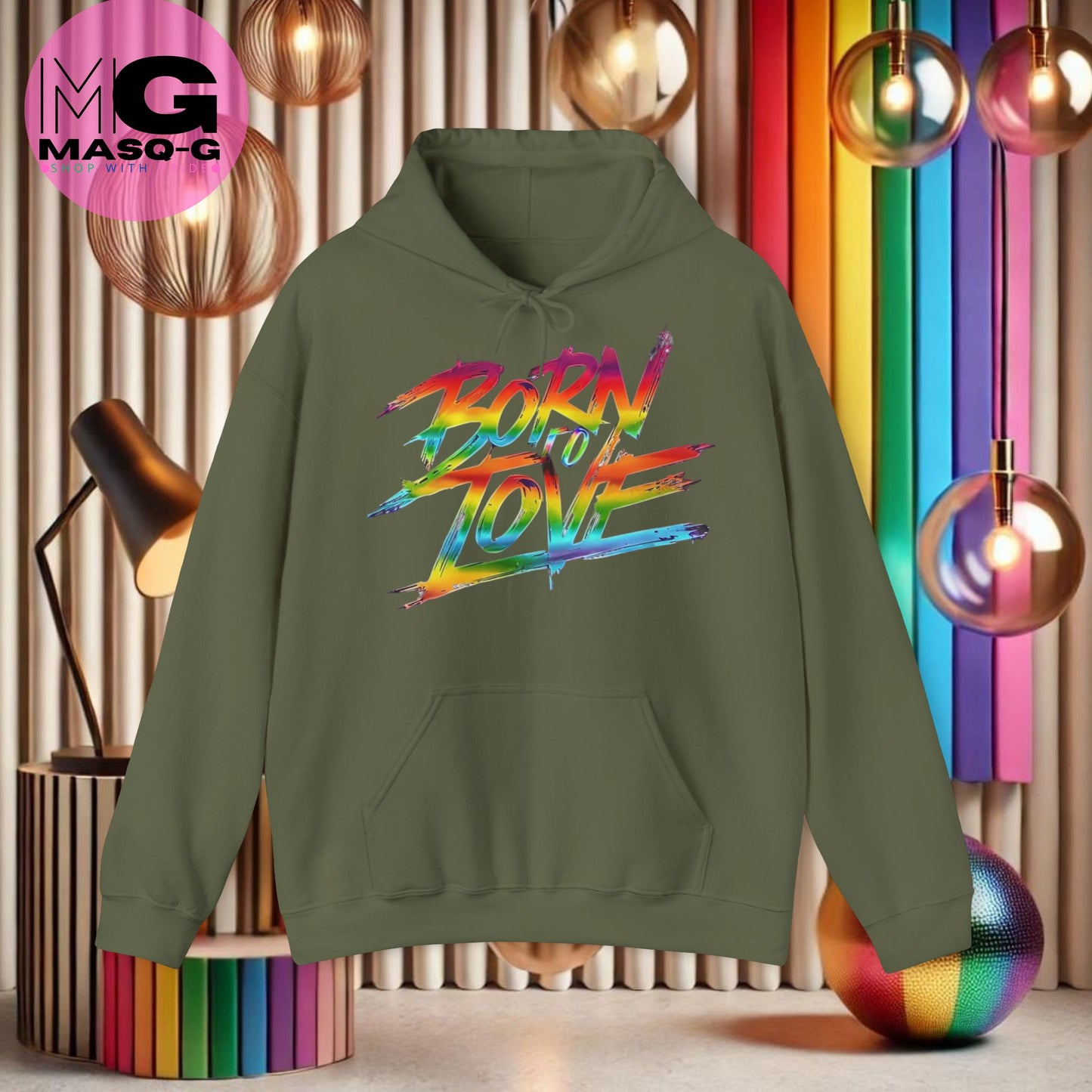 "Born To Love" Hoodie - Voor Iedereen die Stijlvol Liefde Verspreid