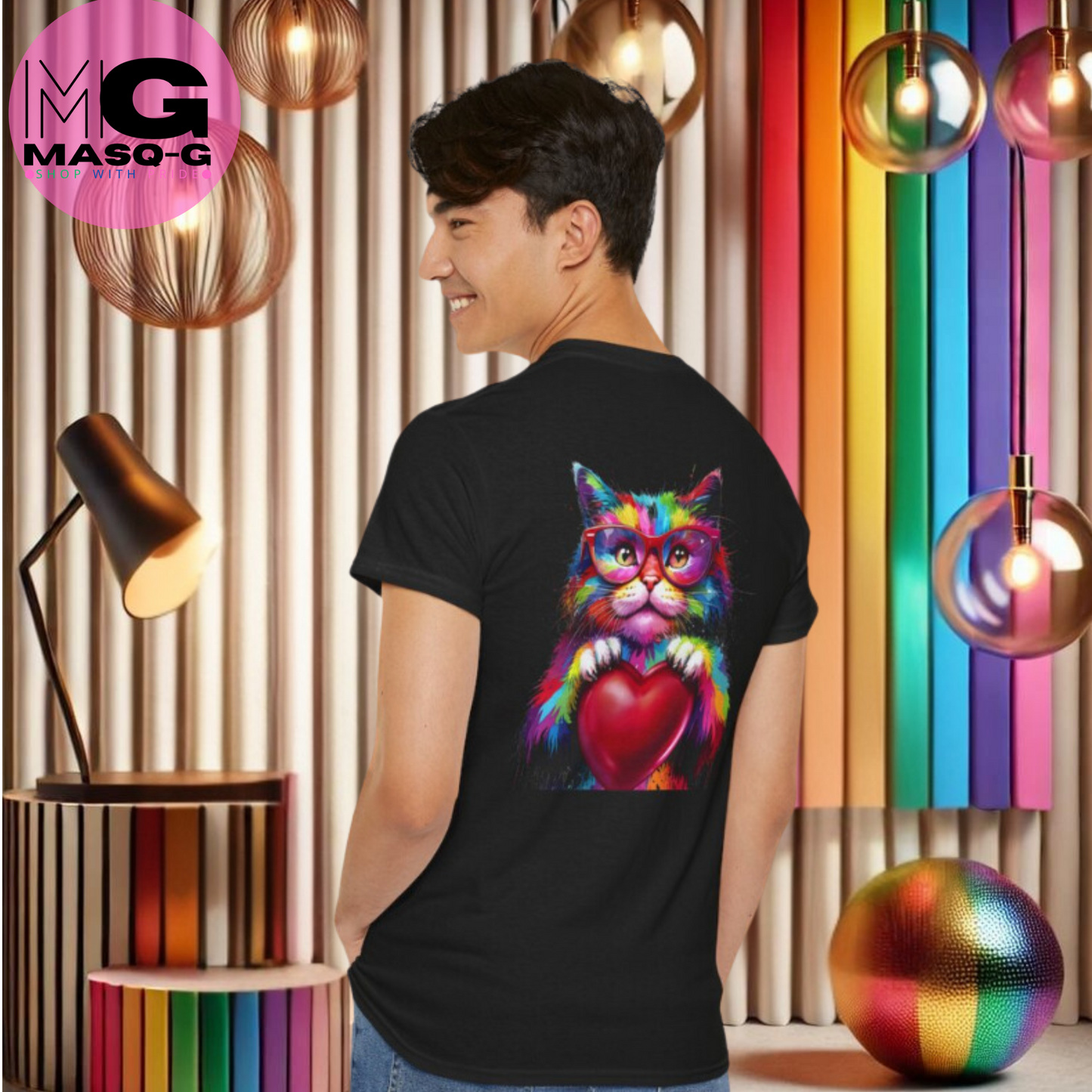 Purrrrfect Regenboog met Kat T-shirt - Voor Stijlvolle Kattenfans met een Hart voor Humor
