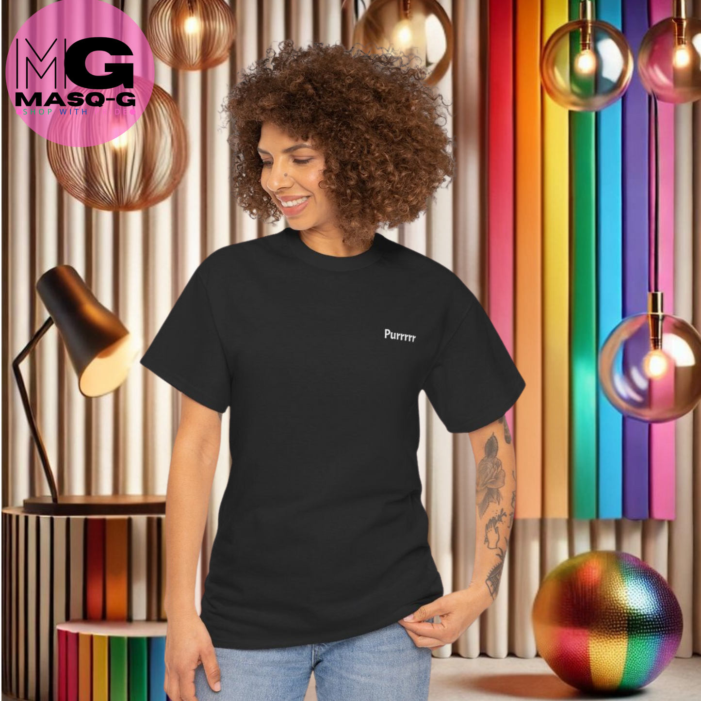 Purrrrfect Regenboog met Kat T-shirt - Voor Stijlvolle Kattenfans met een Hart voor Humor
