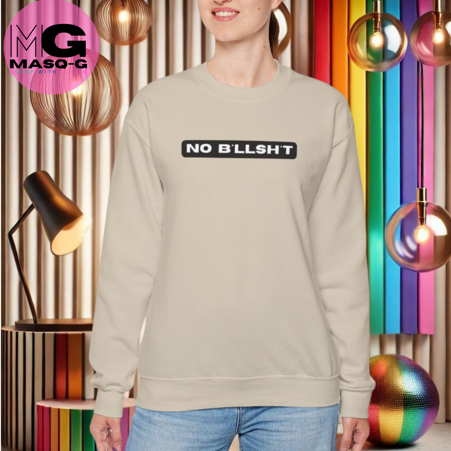 "No Bllsht" Sweater, Want Wie Heeft Tijd Voor Onzin?