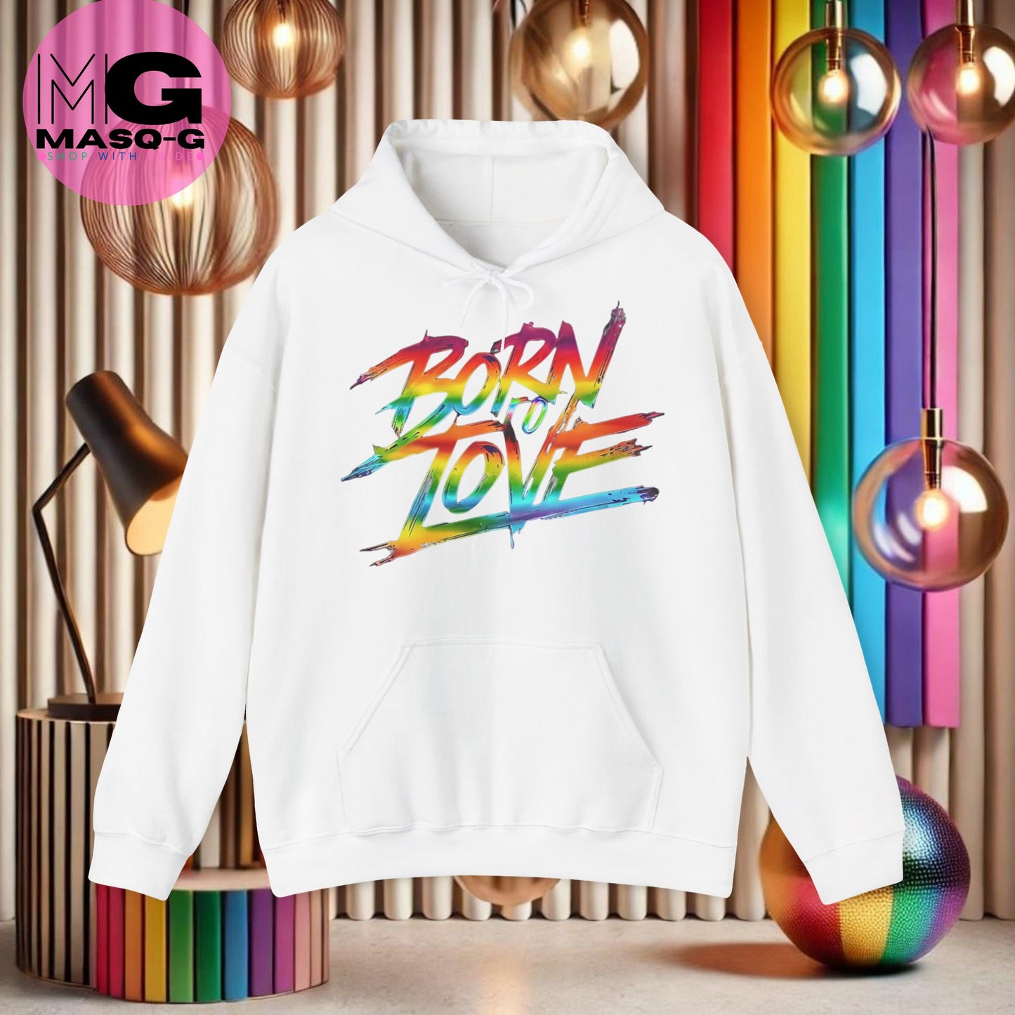 "Born To Love" Hoodie - Voor Iedereen die Stijlvol Liefde Verspreid