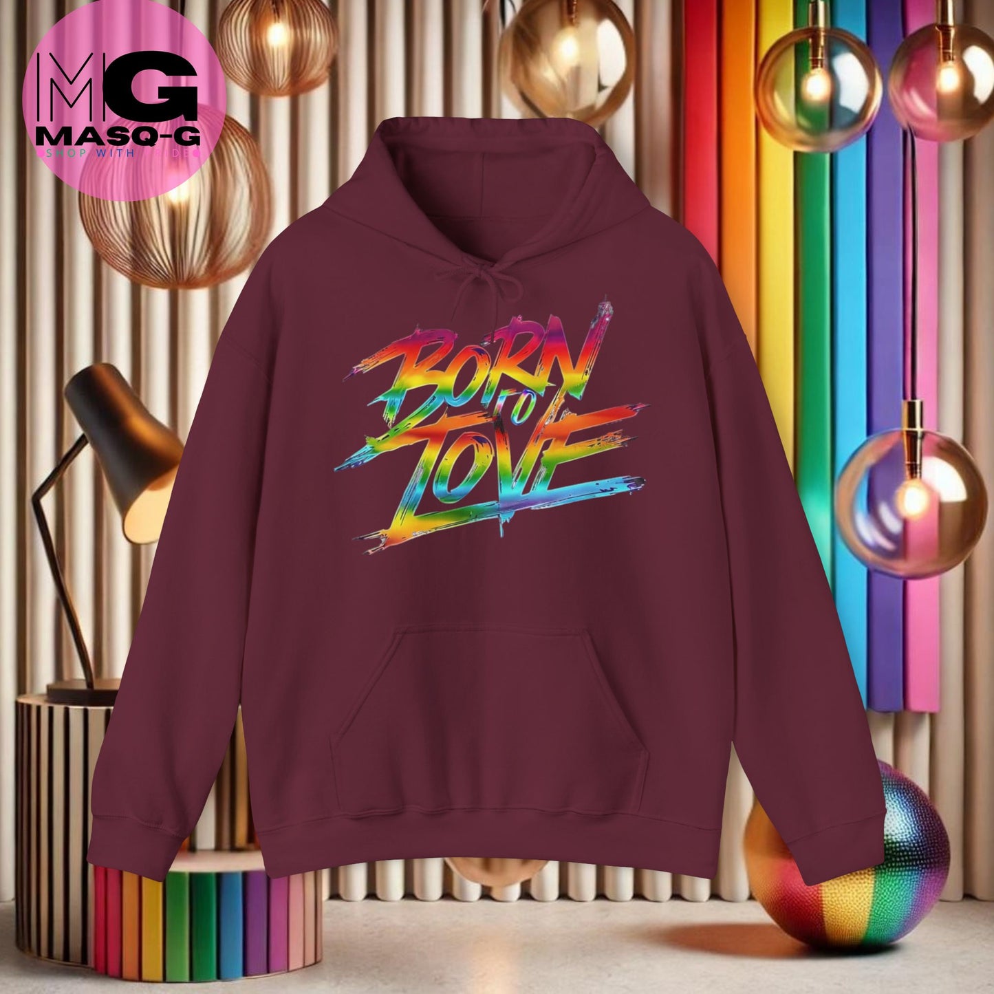 "Born To Love" Hoodie - Voor Iedereen die Stijlvol Liefde Verspreid