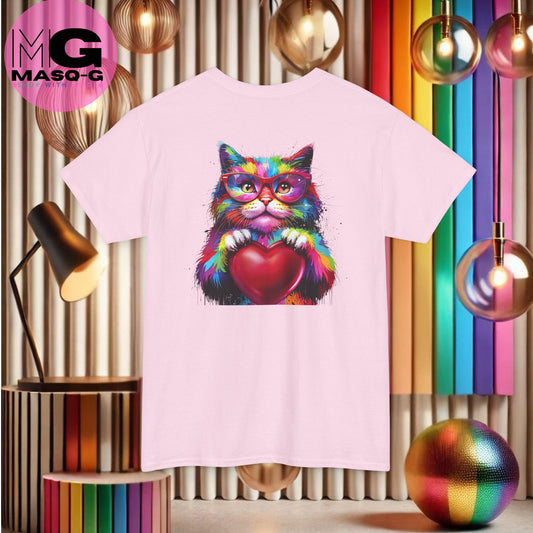 Purrrrfect Regenboog met Kat T-shirt - Voor Stijlvolle Kattenfans met een Hart voor Humor